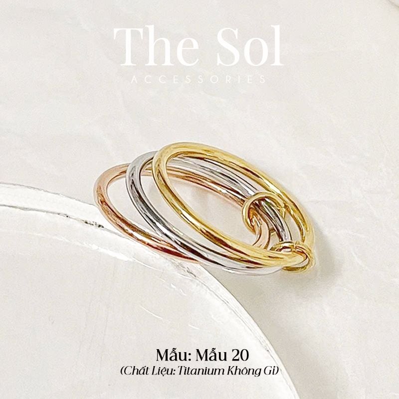  Nhẫn Titan Triple Rings 1 - Mẫu 20 