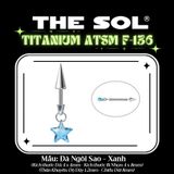  Khuyên Tai TITANIUM ATSM F-136 VERTICAL HELIX 