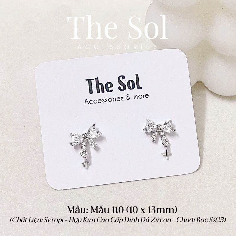  Bông Tai Seropi Diamond Bow - Mẫu 110 
