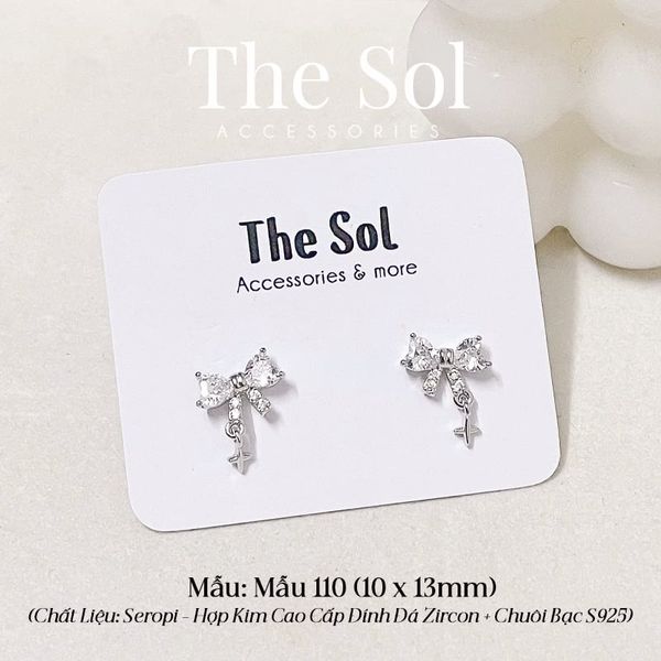  Bông Tai Seropi Diamond Bow - Mẫu 110 