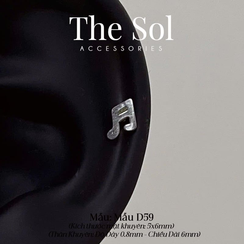  Khuyên Tai Titan The Note - Mẫu D59 