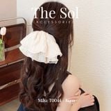  Cột Tóc Scrunchies Pleated Mesh 