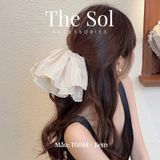  Cột Tóc Scrunchies Pleated Mesh 