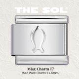  Charm Titan Italian Bracelet - Basic Charm - Charm T 
