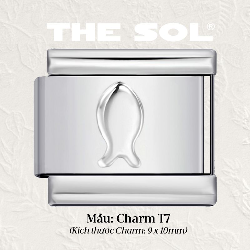  Charm Titan Italian Bracelet - Basic Charm - Charm T 