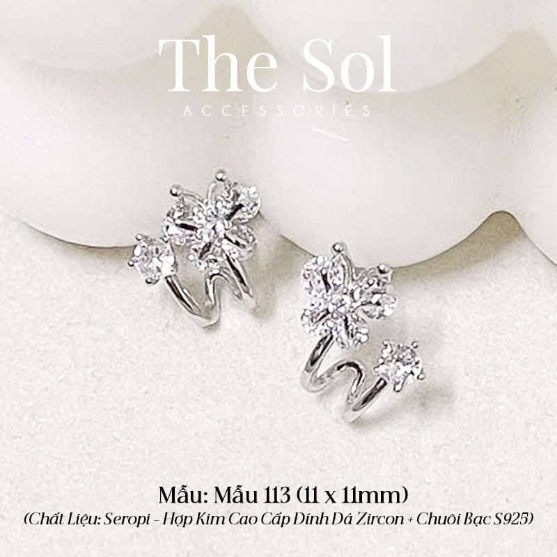  Bông Tai Seropi Diamond Butterfly - Mẫu 113 