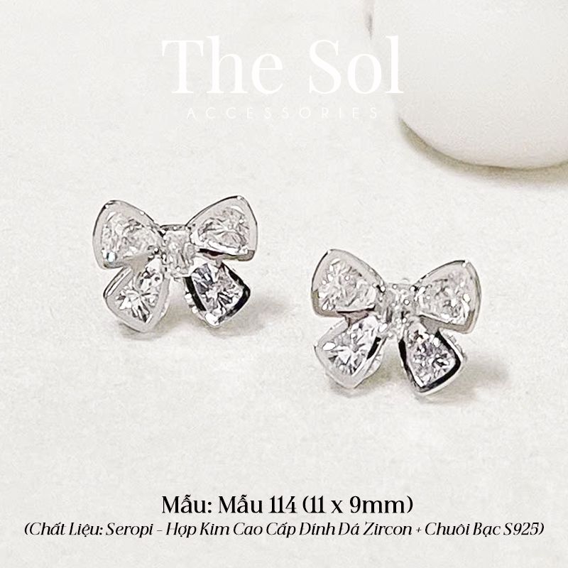  Bông Tai Seropi Diamond Bow - Mẫu 114 