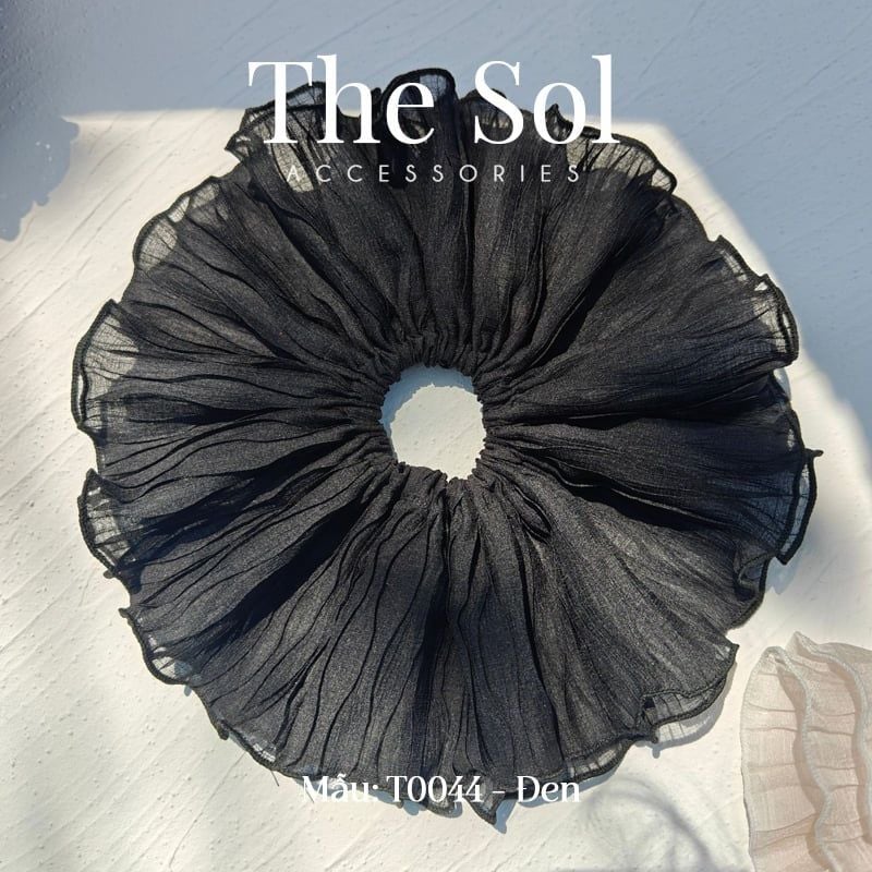  Cột Tóc Scrunchies Pleated Mesh 