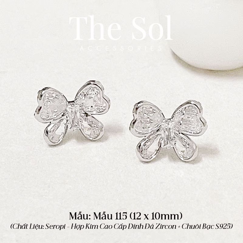  Bông Tai Seropi Diamond Bow - Mẫu 115 