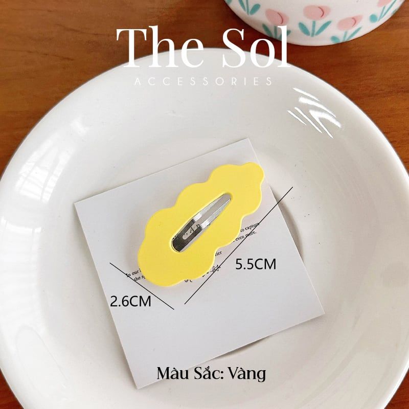  Kẹp Tóc Hàn Quốc Sắc Màu Gợn Sóng 