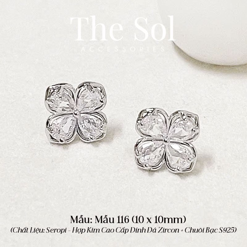  Bông Tai Seropi Diamond Clover - Mẫu 116 