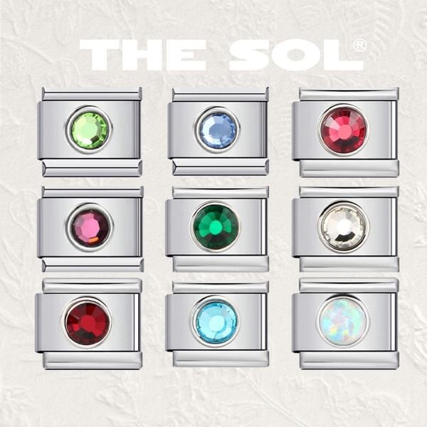  Charm Titan Italian Bracelet - Gems Charm 