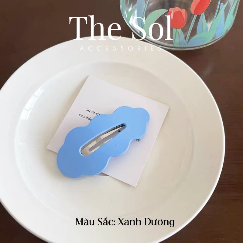  Kẹp Tóc Hàn Quốc Sắc Màu Gợn Sóng 