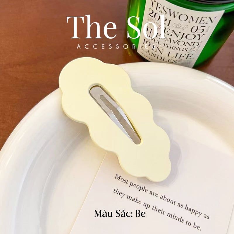  Kẹp Tóc Hàn Quốc Sắc Màu Gợn Sóng 