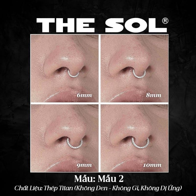  Khuyên Tai Titan Unisex The Diamond Chốt Ẩn 2 