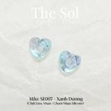  Bông Tai Nhựa Hologram Heart 
