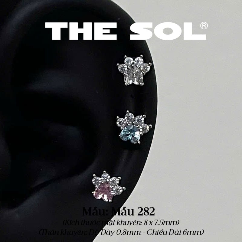  Khuyên Tai Thép Xi Mạ Cat's Feet - Mẫu 282 