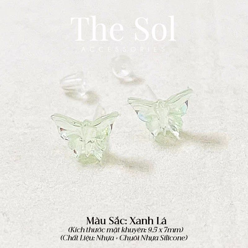  Bông Tai Nhựa Hologram Butterfly 