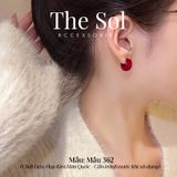  Bông Tai Hàn Quốc Velvet Mini Hoops - Mẫu 362 