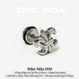  Khuyên Tai Titan Unisex Chrome Heart - Mẫu D30 