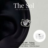  Khuyên Tai Thép Xi Mạ Hello Kitty - Mẫu 199 