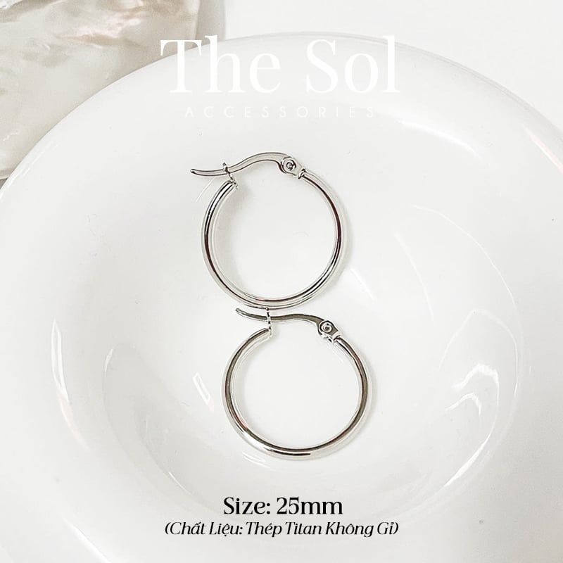  Bông Tai Titan Basic Hoops 