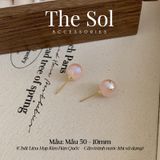  Bông Tai Hàn Quốc Pink Pearl - Mẫu 50 