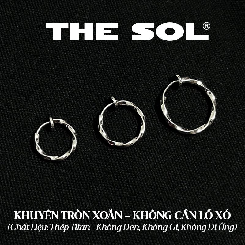  Khuyên Tai Titan Unisex Curve Hoops - Dạng Kẹp 