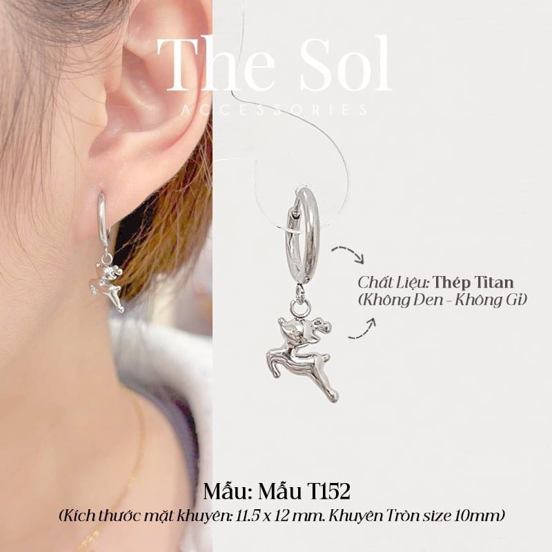  Khuyên Tai Titan The Deer - Mẫu T152 