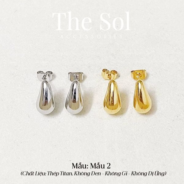  Bông Tai Titan Metal Drop 