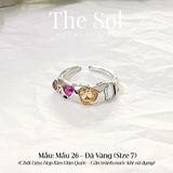  Nhẫn Hàn Quốc Colour Gems - Mẫu 26 