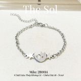  Lắc Tay Thép Không Gỉ Moon & Star 