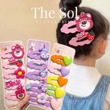  Set Kẹp Tóc Trái Tim Size Lớn 7cm 