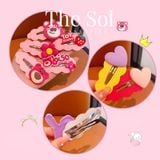  Set Kẹp Tóc Trái Tim Size Lớn 7cm 