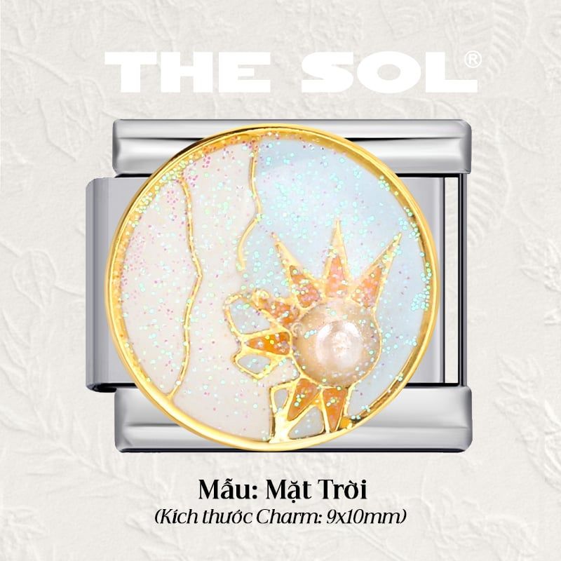  Charm Titan Italian Bracelet - Mặt Trời 