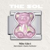  Charm Titan Italian Bracelet - Hologram Bear 