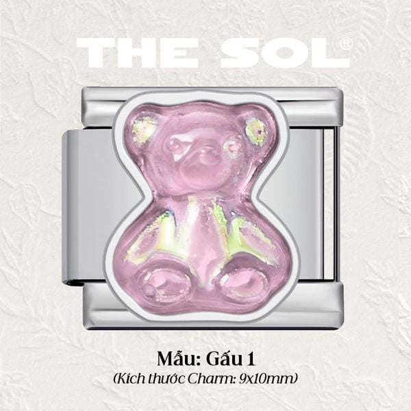  Charm Titan Italian Bracelet - Hologram Bear 