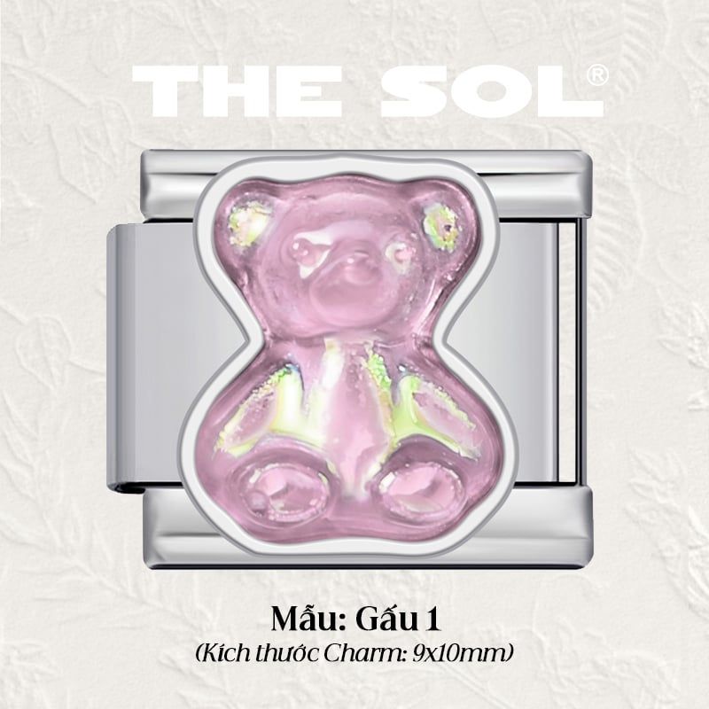  Charm Titan Italian Bracelet - Hologram Bear 