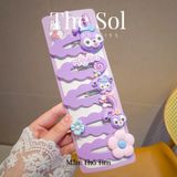  Set Kẹp Tóc Thỏ Tím Size Lớn 7cm 
