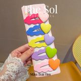  Set Kẹp Tóc Trái Tim Size Lớn 7cm 