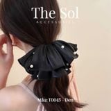 Cột Tóc Scrunchies Lace Pearl 