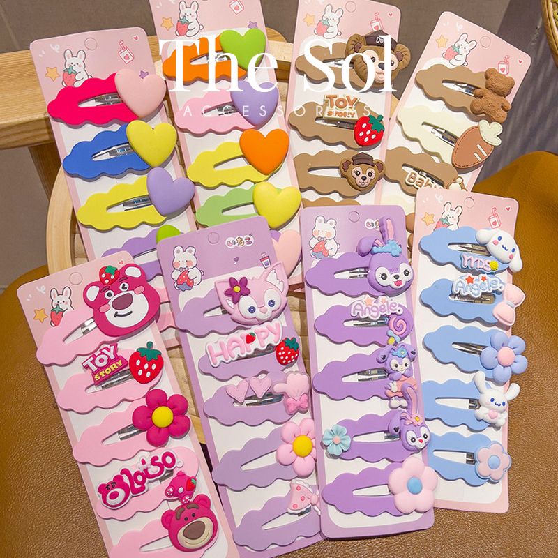  Set Kẹp Tóc Gấu Nâu Size Lớn 7cm 