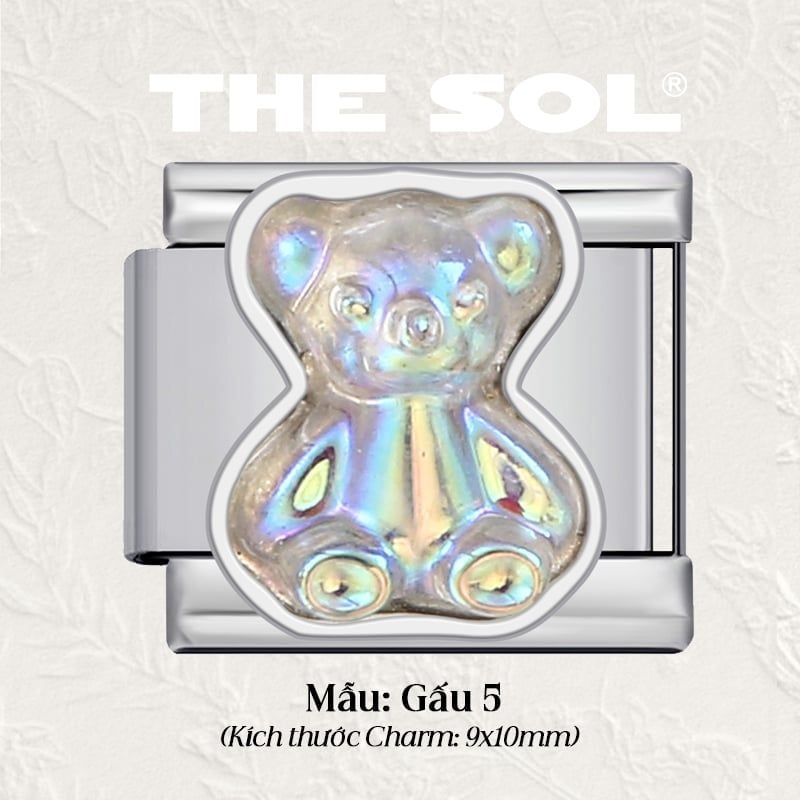  Charm Titan Italian Bracelet - Hologram Bear 
