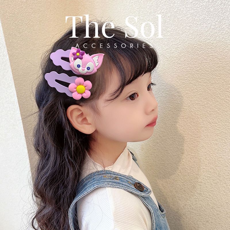  Set Kẹp Tóc Thỏ Tím Size Lớn 7cm 