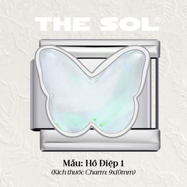  Charm Titan Italian Bracelet - Hologram Butterfly 