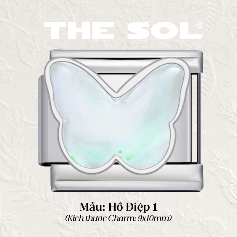  Charm Titan Italian Bracelet - Hologram Butterfly 