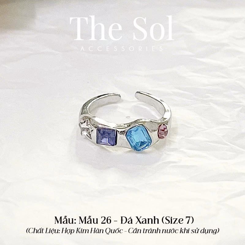  Nhẫn Hàn Quốc Colour Gems - Mẫu 26 
