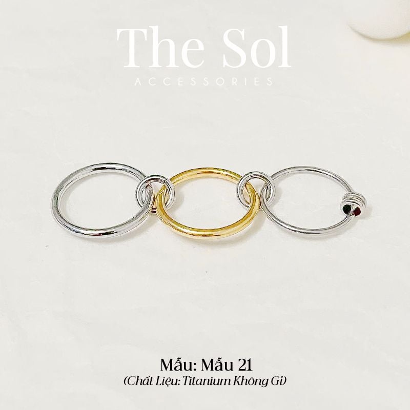  Nhẫn Titan Triple Rings 2 - Mẫu 21 