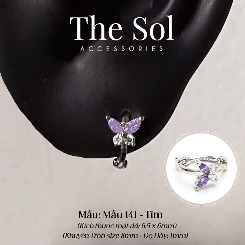  Khuyên Tai Hợp Kim Dia Butterfly - Mẫu 141 