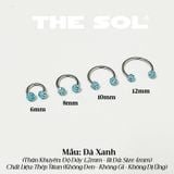  Khuyên Tai Titan Unisex SEPTUM Đính Bi Đá 